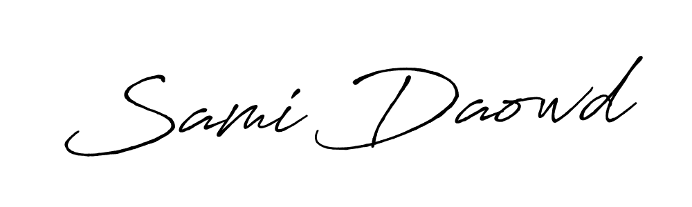 Make a beautiful signature design for name Sami Daowd. Use this online signature maker to create a handwritten signature for free. Sami Daowd signature style 7 images and pictures png