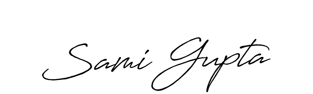 if you are searching for the best signature style for your name Sami Gupta. so please give up your signature search. here we have designed multiple signature styles  using Antro_Vectra_Bolder. Sami Gupta signature style 7 images and pictures png