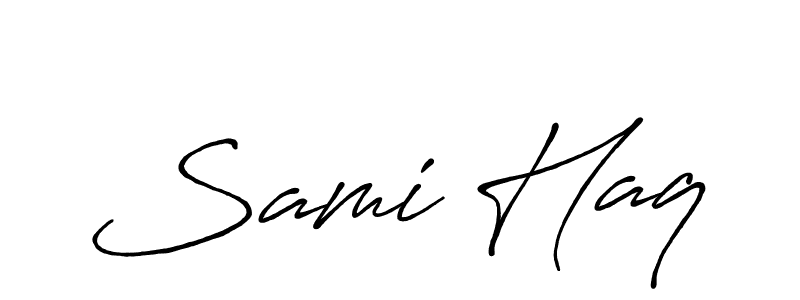 Also we have Sami Haq name is the best signature style. Create professional handwritten signature collection using Antro_Vectra_Bolder autograph style. Sami Haq signature style 7 images and pictures png