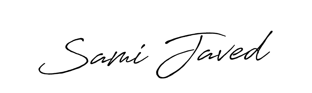 Make a beautiful signature design for name Sami Javed. With this signature (Antro_Vectra_Bolder) style, you can create a handwritten signature for free. Sami Javed signature style 7 images and pictures png