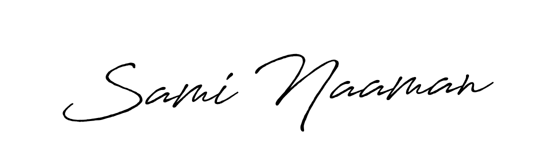 You should practise on your own different ways (Antro_Vectra_Bolder) to write your name (Sami Naaman) in signature. don't let someone else do it for you. Sami Naaman signature style 7 images and pictures png
