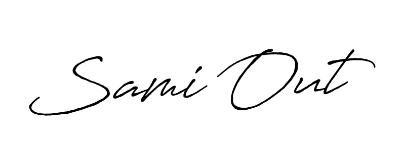 Similarly Antro_Vectra_Bolder is the best handwritten signature design. Signature creator online .You can use it as an online autograph creator for name Sami Out. Sami Out signature style 7 images and pictures png