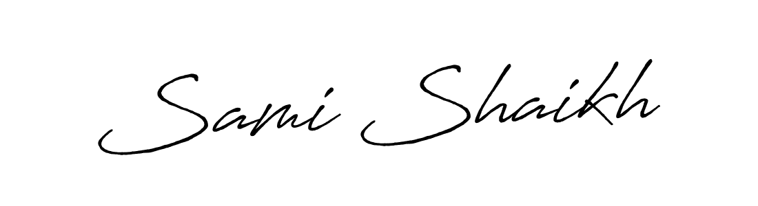 This is the best signature style for the Sami Shaikh name. Also you like these signature font (Antro_Vectra_Bolder). Mix name signature. Sami Shaikh signature style 7 images and pictures png