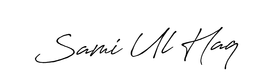 You should practise on your own different ways (Antro_Vectra_Bolder) to write your name (Sami Ul Haq) in signature. don't let someone else do it for you. Sami Ul Haq signature style 7 images and pictures png