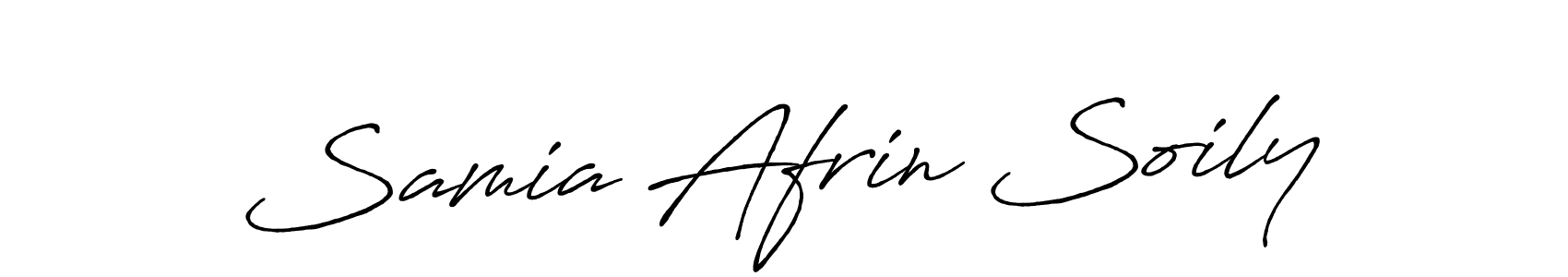 Use a signature maker to create a handwritten signature online. With this signature software, you can design (Antro_Vectra_Bolder) your own signature for name Samia Afrin Soily. Samia Afrin Soily signature style 7 images and pictures png