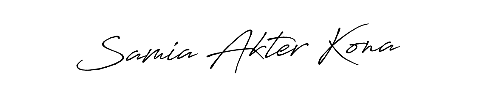 How to make Samia Akter Kona signature? Antro_Vectra_Bolder is a professional autograph style. Create handwritten signature for Samia Akter Kona name. Samia Akter Kona signature style 7 images and pictures png