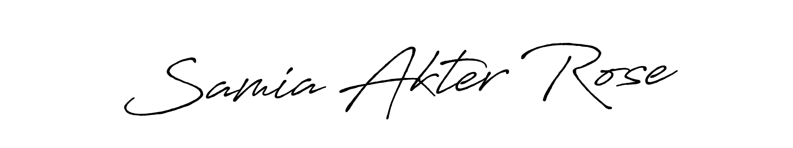 Make a beautiful signature design for name Samia Akter Rose. With this signature (Antro_Vectra_Bolder) style, you can create a handwritten signature for free. Samia Akter Rose signature style 7 images and pictures png