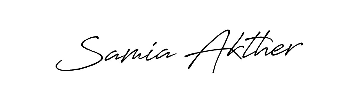 Design your own signature with our free online signature maker. With this signature software, you can create a handwritten (Antro_Vectra_Bolder) signature for name Samia Akther. Samia Akther signature style 7 images and pictures png