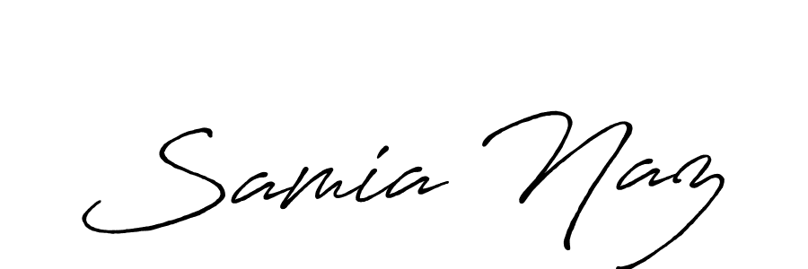 Make a short Samia Naz signature style. Manage your documents anywhere anytime using Antro_Vectra_Bolder. Create and add eSignatures, submit forms, share and send files easily. Samia Naz signature style 7 images and pictures png