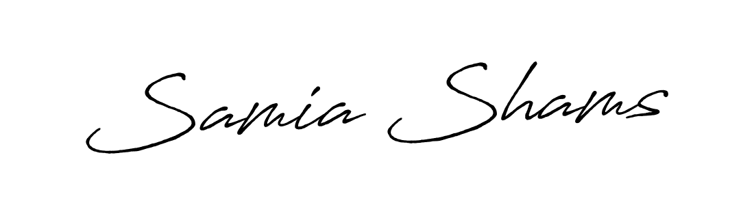 Similarly Antro_Vectra_Bolder is the best handwritten signature design. Signature creator online .You can use it as an online autograph creator for name Samia Shams. Samia Shams signature style 7 images and pictures png