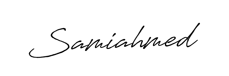 Similarly Antro_Vectra_Bolder is the best handwritten signature design. Signature creator online .You can use it as an online autograph creator for name Samiahmed. Samiahmed signature style 7 images and pictures png