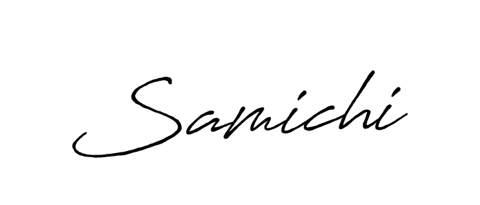 Make a beautiful signature design for name Samichi. With this signature (Antro_Vectra_Bolder) style, you can create a handwritten signature for free. Samichi signature style 7 images and pictures png