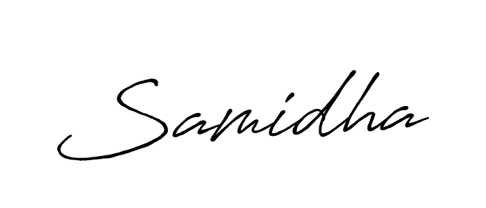 How to make Samidha name signature. Use Antro_Vectra_Bolder style for creating short signs online. This is the latest handwritten sign. Samidha signature style 7 images and pictures png