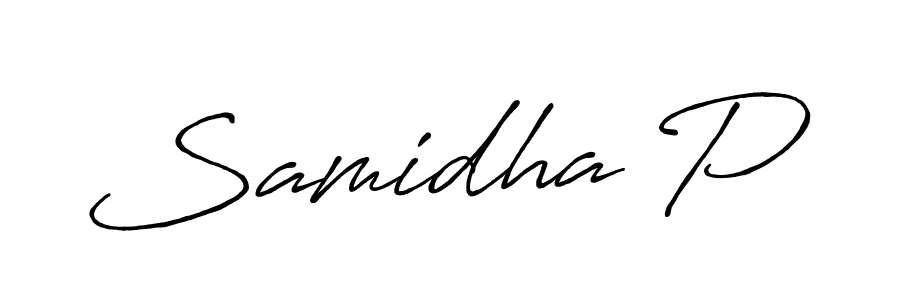 Once you've used our free online signature maker to create your best signature Antro_Vectra_Bolder style, it's time to enjoy all of the benefits that Samidha P name signing documents. Samidha P signature style 7 images and pictures png