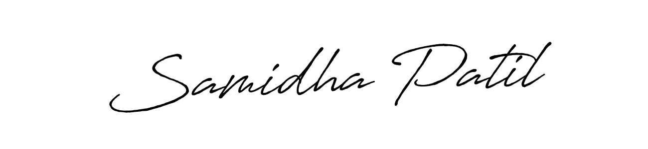Samidha Patil stylish signature style. Best Handwritten Sign (Antro_Vectra_Bolder) for my name. Handwritten Signature Collection Ideas for my name Samidha Patil. Samidha Patil signature style 7 images and pictures png