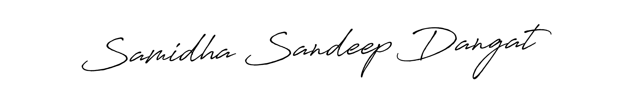 How to make Samidha Sandeep Dangat signature? Antro_Vectra_Bolder is a professional autograph style. Create handwritten signature for Samidha Sandeep Dangat name. Samidha Sandeep Dangat signature style 7 images and pictures png