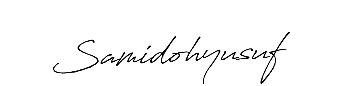 The best way (Antro_Vectra_Bolder) to make a short signature is to pick only two or three words in your name. The name Samidohyusuf include a total of six letters. For converting this name. Samidohyusuf signature style 7 images and pictures png
