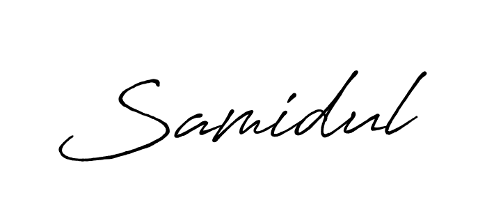 Antro_Vectra_Bolder is a professional signature style that is perfect for those who want to add a touch of class to their signature. It is also a great choice for those who want to make their signature more unique. Get Samidul name to fancy signature for free. Samidul signature style 7 images and pictures png