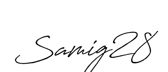 Make a beautiful signature design for name Samig28. With this signature (Antro_Vectra_Bolder) style, you can create a handwritten signature for free. Samig28 signature style 7 images and pictures png