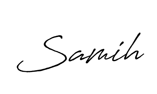 The best way (Antro_Vectra_Bolder) to make a short signature is to pick only two or three words in your name. The name Samih include a total of six letters. For converting this name. Samih signature style 7 images and pictures png