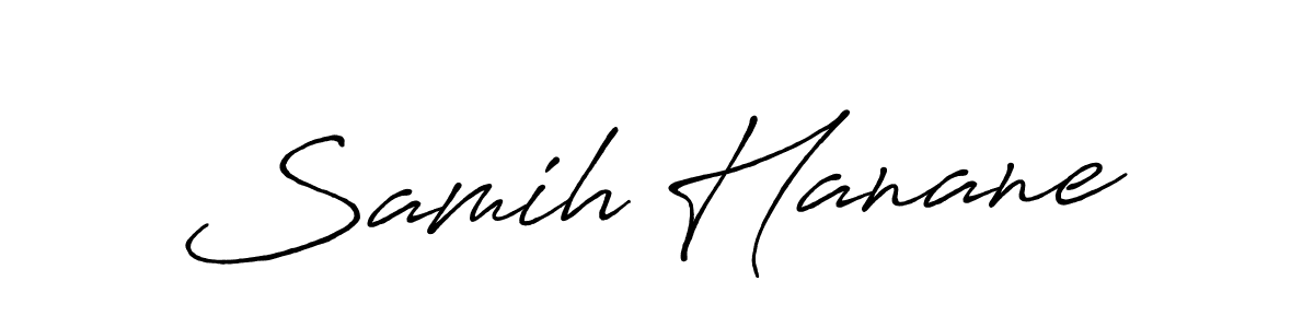 How to make Samih Hanane name signature. Use Antro_Vectra_Bolder style for creating short signs online. This is the latest handwritten sign. Samih Hanane signature style 7 images and pictures png