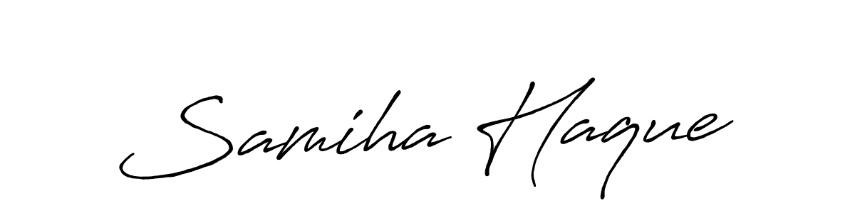 Also You can easily find your signature by using the search form. We will create Samiha Haque name handwritten signature images for you free of cost using Antro_Vectra_Bolder sign style. Samiha Haque signature style 7 images and pictures png