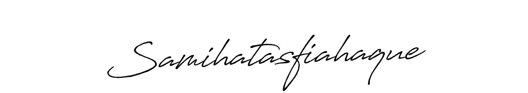 Make a beautiful signature design for name Samihatasfiahaque. With this signature (Antro_Vectra_Bolder) style, you can create a handwritten signature for free. Samihatasfiahaque signature style 7 images and pictures png