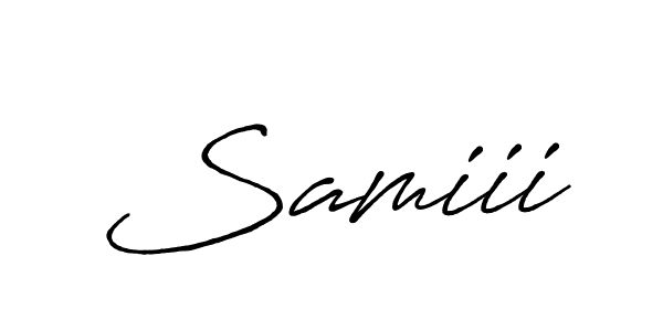 The best way (Antro_Vectra_Bolder) to make a short signature is to pick only two or three words in your name. The name Samiii include a total of six letters. For converting this name. Samiii signature style 7 images and pictures png