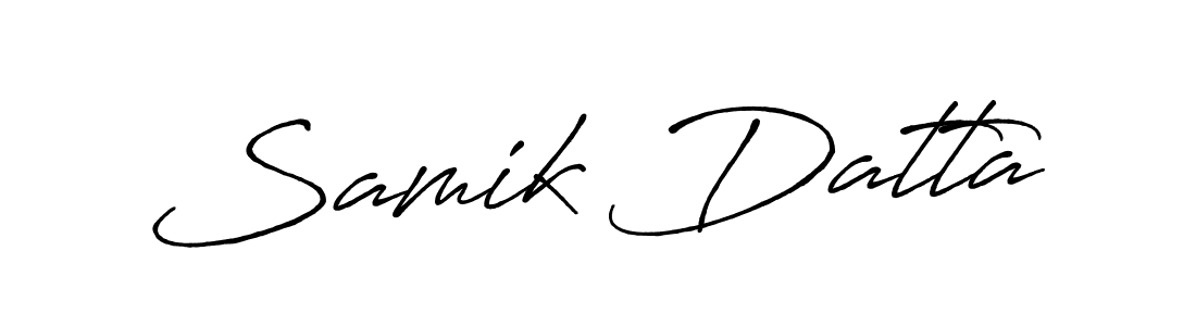 Create a beautiful signature design for name Samik Datta. With this signature (Antro_Vectra_Bolder) fonts, you can make a handwritten signature for free. Samik Datta signature style 7 images and pictures png