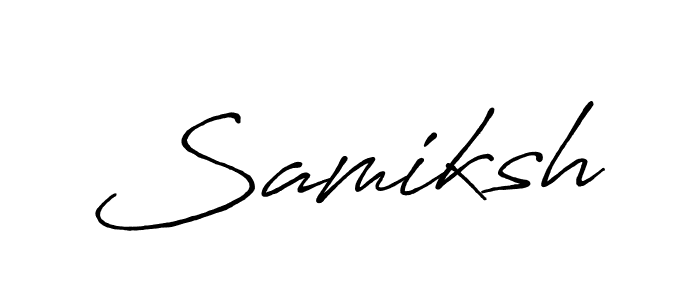 Use a signature maker to create a handwritten signature online. With this signature software, you can design (Antro_Vectra_Bolder) your own signature for name Samiksh. Samiksh signature style 7 images and pictures png