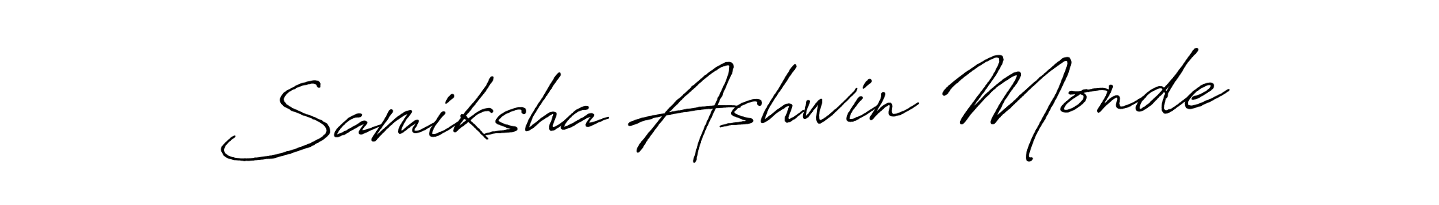 Similarly Antro_Vectra_Bolder is the best handwritten signature design. Signature creator online .You can use it as an online autograph creator for name Samiksha Ashwin Monde. Samiksha Ashwin Monde signature style 7 images and pictures png