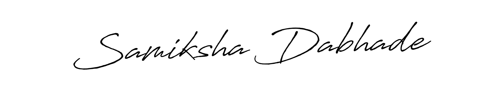 Design your own signature with our free online signature maker. With this signature software, you can create a handwritten (Antro_Vectra_Bolder) signature for name Samiksha Dabhade. Samiksha Dabhade signature style 7 images and pictures png