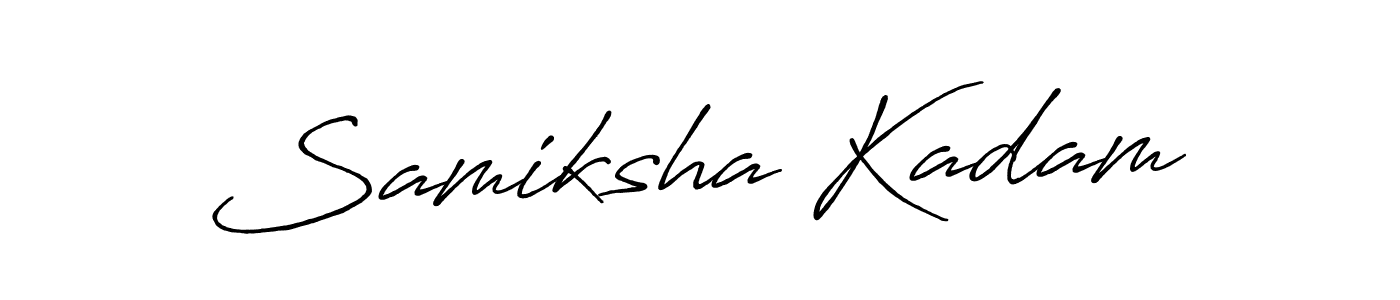 Make a beautiful signature design for name Samiksha Kadam. With this signature (Antro_Vectra_Bolder) style, you can create a handwritten signature for free. Samiksha Kadam signature style 7 images and pictures png