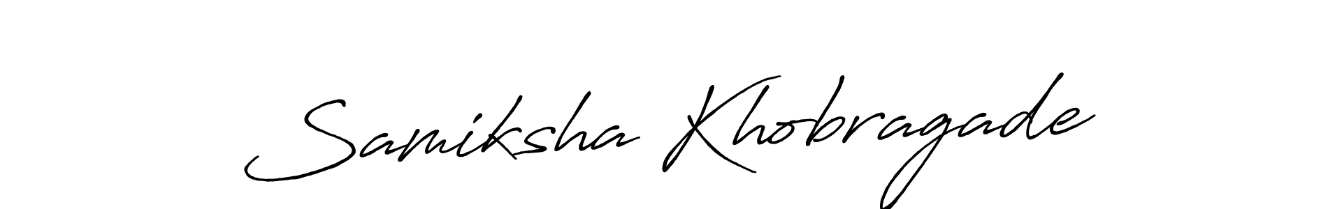 Create a beautiful signature design for name Samiksha Khobragade. With this signature (Antro_Vectra_Bolder) fonts, you can make a handwritten signature for free. Samiksha Khobragade signature style 7 images and pictures png