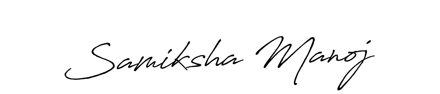 See photos of Samiksha Manoj official signature by Spectra . Check more albums & portfolios. Read reviews & check more about Antro_Vectra_Bolder font. Samiksha Manoj signature style 7 images and pictures png