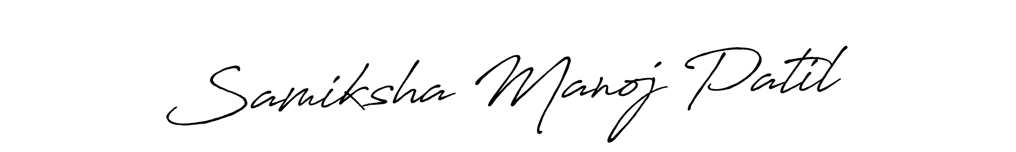 Design your own signature with our free online signature maker. With this signature software, you can create a handwritten (Antro_Vectra_Bolder) signature for name Samiksha Manoj Patil. Samiksha Manoj Patil signature style 7 images and pictures png