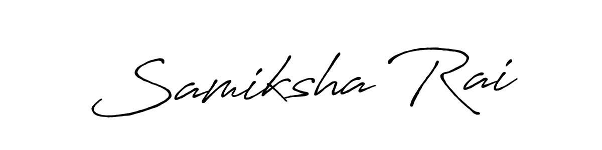 Use a signature maker to create a handwritten signature online. With this signature software, you can design (Antro_Vectra_Bolder) your own signature for name Samiksha Rai. Samiksha Rai signature style 7 images and pictures png