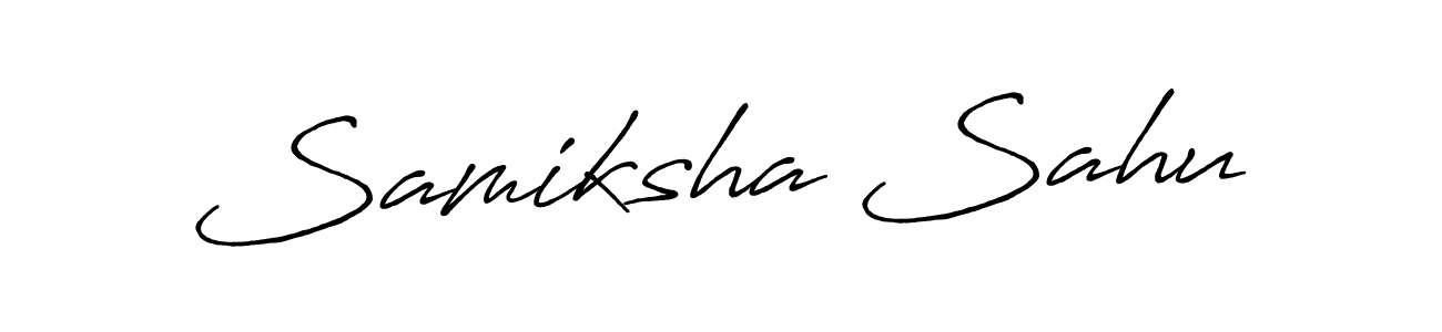 Use a signature maker to create a handwritten signature online. With this signature software, you can design (Antro_Vectra_Bolder) your own signature for name Samiksha Sahu. Samiksha Sahu signature style 7 images and pictures png