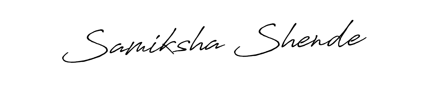 You can use this online signature creator to create a handwritten signature for the name Samiksha Shende. This is the best online autograph maker. Samiksha Shende signature style 7 images and pictures png