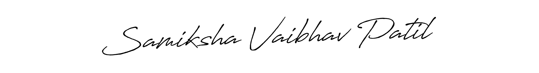 Make a beautiful signature design for name Samiksha Vaibhav Patil. With this signature (Antro_Vectra_Bolder) style, you can create a handwritten signature for free. Samiksha Vaibhav Patil signature style 7 images and pictures png