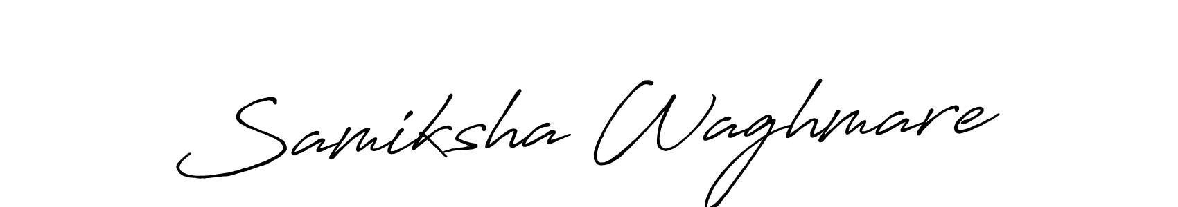 Antro_Vectra_Bolder is a professional signature style that is perfect for those who want to add a touch of class to their signature. It is also a great choice for those who want to make their signature more unique. Get Samiksha Waghmare name to fancy signature for free. Samiksha Waghmare signature style 7 images and pictures png