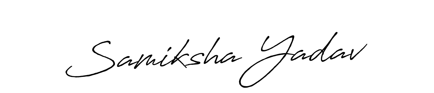 Similarly Antro_Vectra_Bolder is the best handwritten signature design. Signature creator online .You can use it as an online autograph creator for name Samiksha Yadav. Samiksha Yadav signature style 7 images and pictures png