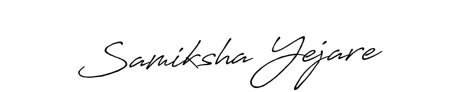 Use a signature maker to create a handwritten signature online. With this signature software, you can design (Antro_Vectra_Bolder) your own signature for name Samiksha Yejare. Samiksha Yejare signature style 7 images and pictures png