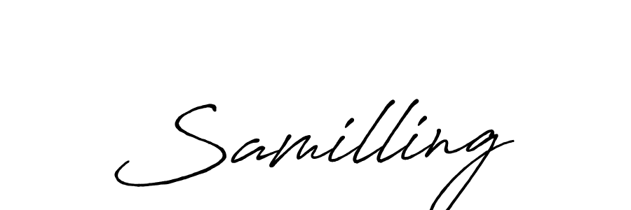 Design your own signature with our free online signature maker. With this signature software, you can create a handwritten (Antro_Vectra_Bolder) signature for name Samilling. Samilling signature style 7 images and pictures png