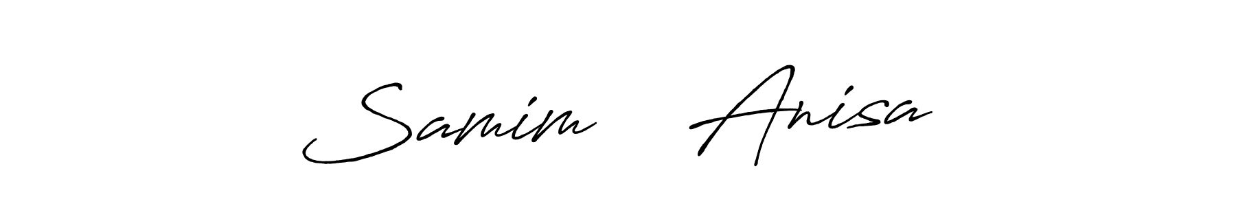 Antro_Vectra_Bolder is a professional signature style that is perfect for those who want to add a touch of class to their signature. It is also a great choice for those who want to make their signature more unique. Get Samim ❤️ Anisa name to fancy signature for free. Samim ❤️ Anisa signature style 7 images and pictures png