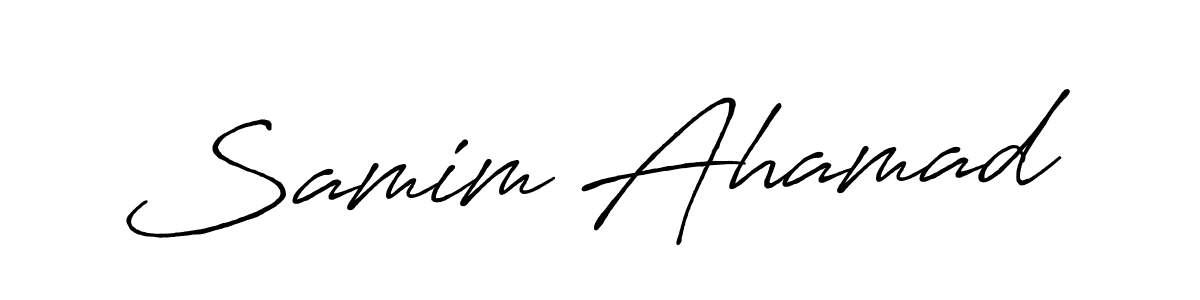 You should practise on your own different ways (Antro_Vectra_Bolder) to write your name (Samim Ahamad) in signature. don't let someone else do it for you. Samim Ahamad signature style 7 images and pictures png