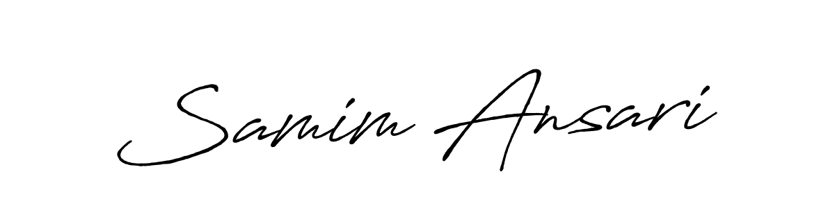 Design your own signature with our free online signature maker. With this signature software, you can create a handwritten (Antro_Vectra_Bolder) signature for name Samim Ansari. Samim Ansari signature style 7 images and pictures png