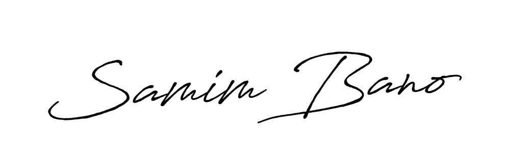 Antro_Vectra_Bolder is a professional signature style that is perfect for those who want to add a touch of class to their signature. It is also a great choice for those who want to make their signature more unique. Get Samim Bano name to fancy signature for free. Samim Bano signature style 7 images and pictures png