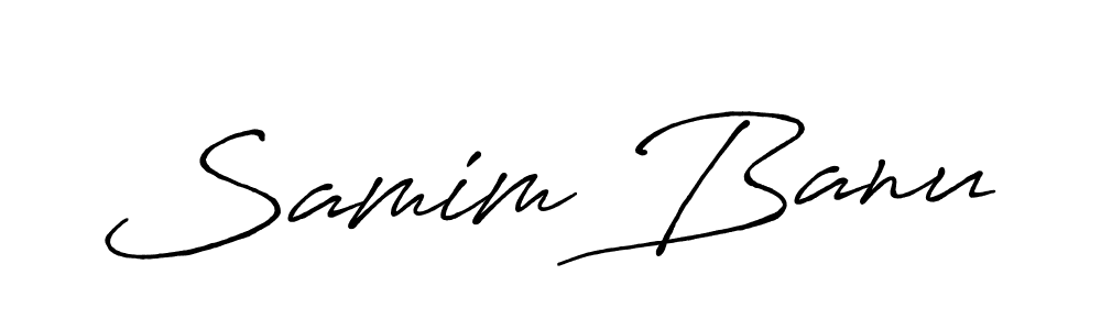 Antro_Vectra_Bolder is a professional signature style that is perfect for those who want to add a touch of class to their signature. It is also a great choice for those who want to make their signature more unique. Get Samim Banu name to fancy signature for free. Samim Banu signature style 7 images and pictures png