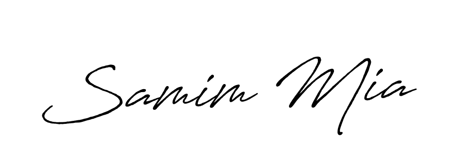 Use a signature maker to create a handwritten signature online. With this signature software, you can design (Antro_Vectra_Bolder) your own signature for name Samim Mia. Samim Mia signature style 7 images and pictures png